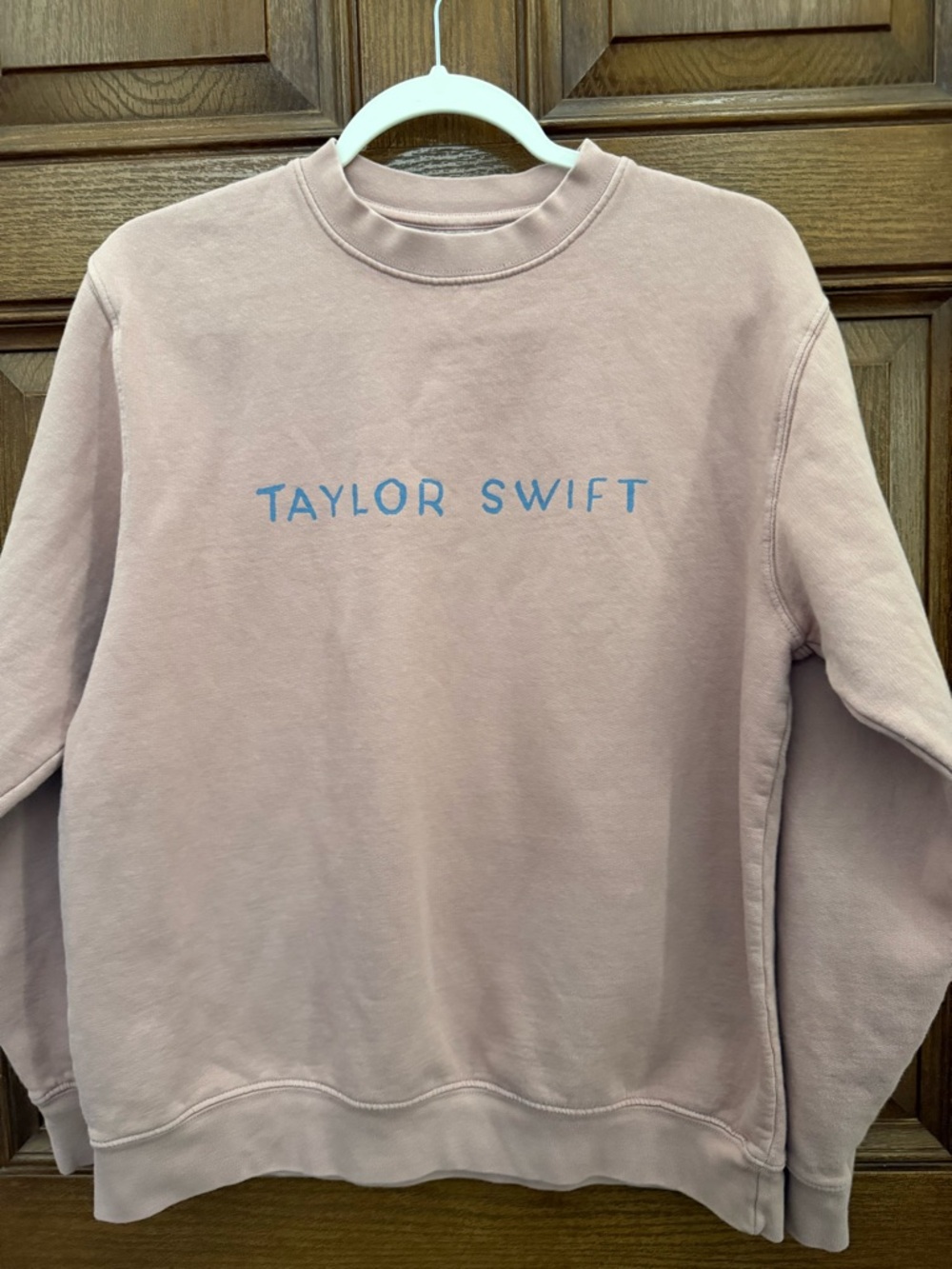 Taylor Pink Crewneck  with Blue Logo, 1989 Taylor’s Version Collector’s